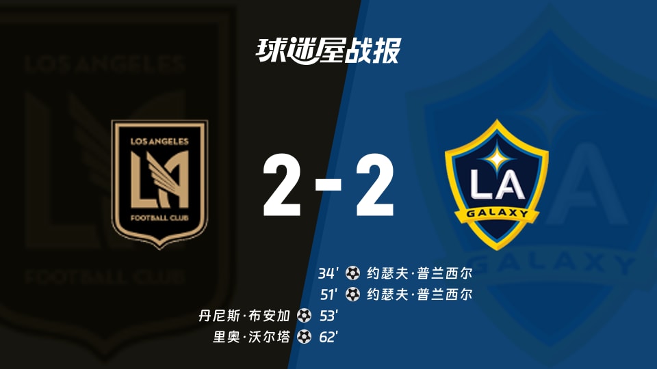【美职联联赛第31轮】洛杉矶FCvs洛杉矶银河比赛结果：洛杉矶FC(2-2)洛杉矶银河比分战报(2026年10月26日)