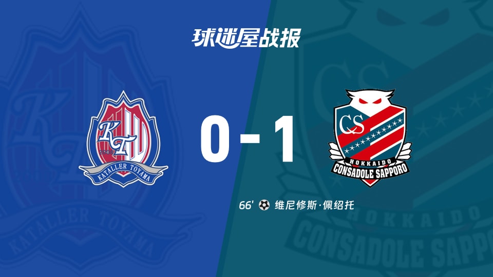 【日职乙联赛第13轮】富山胜利vs札幌冈萨多比赛结果：富山胜利(0-1)札幌冈萨多比分战报(2026年10月25日)