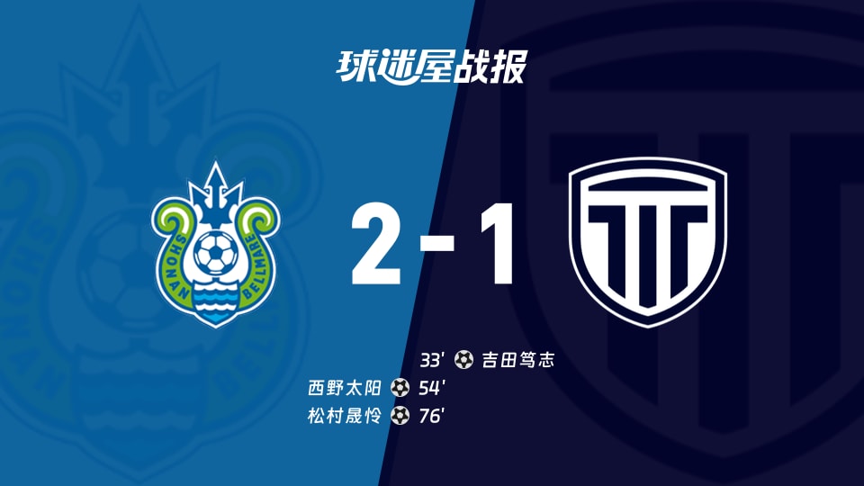 【日职乙联赛第13轮】湘南丽海vs枥木市FC比赛结果：湘南丽海(2-1)枥木市FC比分战报(2026年10月25日)